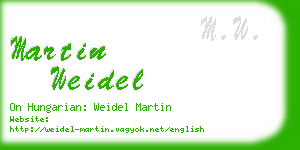 martin weidel business card